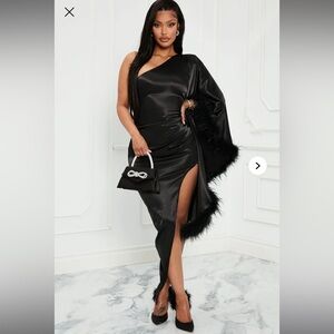 Elegant Black One-Shoulder Dress